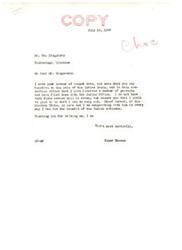["The letter is from Kingsbury to Senator Elmer Thomas expressing concern over the sale of valuable timbered lands in Oklahoma without proper consideration of the actual cash value and mineral rights. Kingsbury requests a postponement of the sale until an investigation and adjustment of the timber that has been removed from the land is made."]