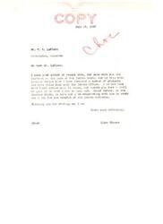["The letter is from N. Ly Shore to Senator Elmer Thomas expressing concern over the sale of Indian lands, specifically valuable timbered lands in the Eastern part of the state. Shore believes that the government has neglected the timber on the land and allowed people to remove it for commercial purposes. He requests that the sale be postponed indefinitely until an investigation is conducted and a fair adjustment is made. Shore also urges the reservation of mineral rights on the land."]