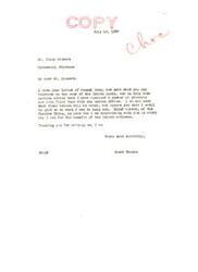 ["The letter is from Wiley Stewart to Senator Elmer Thomas expressing concern about the sale of Indian lands, specifically timbered lands in the Eastern part of the state. Stewart believes that the government has neglected the timber and allowed people to remove it for commercial purposes. He requests that the sale be postponed until an investigation is done and part of the mineral rights are reserved. Senator Thomas assures Stewart that he is cooperating with Chief Durant of the Choctaw Tribe to address the issue."]