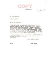 ["The letter is from Clark Townsend to Senator Elmer Thomas expressing concern about the sale of Indian lands, specifically timbered lands in the Eastern part of the state. Townsend believes that the lands should be sold at their current market value, taking into account the growth of the timber since the last appraisal in 1912. He also raises concerns about the lack of reservation of mineral rights and the removal of timber without proper oversight. Townsend requests that the sale be postponed until these issues are addressed. Senator Thomas responds, assuring Townsend that he has filed protests with the Indian Office and will do what he can to help. He also encourages Townsend to continue communicating with him about any concerns."]