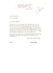 ["The letter is a plea from E. B. Turner to Senator Elmer Thomas regarding the sale of valuable timbered Indian lands in Oklahoma. Turner expresses concern that the land is being sold at its 1912 appraised value without consideration for the additional value the timber has gained over the years. He also raises objections to the lack of reservation of mineral rights and alleges that the government has neglected and allowed unauthorized removal of timber from the land. Turner requests a postponement of the sale until an investigation and adjustment of the timber removal has been made, and until mineral rights are reserved. Senator Thomas assures Turner that he will do what he can to help and is cooperating with Chief Durant of the Choctaw Tribe for the benefit of Indian citizens."]