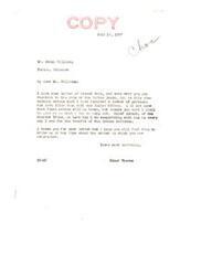 ["The letter is from Athel Williams to Honorable Elmer Thomas, expressing concern about the sale of valuable timbered lands in Oklahoma without proper consideration of their actual value and mineral rights. Williams requests that the sale be postponed until an investigation is conducted and mineral rights are reserved. Senator Thomas acknowledges the letter and expresses willingness to help address the issue."]