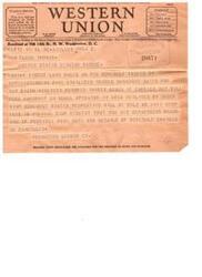 ["The text consists of multiple telegrams sent to US Senator Elmer Thomas regarding the sale of Indian timber lands in various counties in Oklahoma. The senders request that the sale be cancelled or changed as selling the land as a unit would work hardship on small operators in the area. They suggest that the land be sold in separate tracts to prevent monopoly and protect smaller operators."]