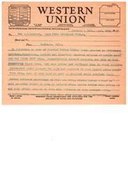 ["The text is a telegram regarding a protest against the sale of Choctaw Indian timber lands. The sender is urging the recipient to take action regarding the protest. The text also includes terms and conditions for sending messages through Western Union, including different classes of service such as telegrams, night letters, day letters, and ship radiograms. These different classes have specific rates and terms that apply to them."]