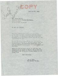 ["The letter acknowledges receipt of a communication regarding the Grand River dam matter and assures that the report will be promptly communicated. It also mentions Senator Thomas being busy with correspondence and interactions with constituents and the press. The letter expresses hope for an early report and offers the services of Senator Thomas' office."]