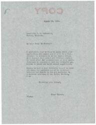 ["Elmer Thomas acknowledges receipt of D. C. McCurtain's application and assures him that he will transmit it to the Indian Office for consideration for a suitable position in the Indian Service. Thomas expresses continued interest in McCurtain's appointment and hopes for a favorable outcome."]