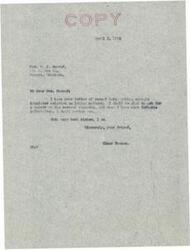 ["Mrs. M. J. Conrad wrote a letter inquiring about Indian matters, specifically related to the Cherokee tribe. Elmer Thomas received the letter and forwarded it to Honorable John Collier, Commissioner of Indian Affairs, requesting him to provide information to Mrs. Conrad. Thomas assured Mrs. Conrad that he will ask for a report on her inquiries and provide her with more information when available."]