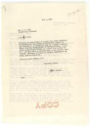 ["The letter is from a group of Indian land lessees to Senator Elmer Thomas, expressing concern about a new ruling removing preference rights of old lessees on Indian leases. The lessees argue that stable families who invest in improving the land are the best renters, as opposed to those who do not make long-term investments. They urge the Senator to consider the long-term benefits of maintaining stable renters on Indian land."]