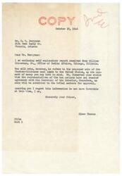 ["G. V. Merryman wrote a letter to Senator Elmer Thomas requesting information about a payment to be made to the Choctaw Indians. The letter from William Zimmerman, Jr. of the Office of Indian Affairs stated that no immediate payment is planned, as representatives of the Choctaw and Chickasaw Nations have not reached an agreement with the Secretary of the Interior regarding the sale of coal lands. Merryman expressed concern for elderly Indians in need of the money before they pass away."]