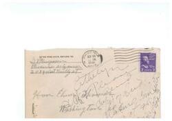 ["The text is a letter from Daniel Mitchell to Honorable Elmer Thomas regarding a petition signed by members of the Cherokee, Creek, Choctaw, and Chickasaw Tribes. The letter expresses concern over violations of treaties and requests redress of grievances to the Senate and Congress. Honorable Elmer Thomas acknowledges the receipt of the petition and assures continued interest in serving Indian citizens."]