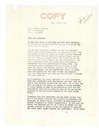 ["Mrs. Dorothy Johnson writes to Senator Elmer Thomas about the unfair treatment of the Fort Berthold Indians in North Dakota by the US Government. She asks for justice for the tribe and mentions a bill in the House to repay them for the use of their lands. Senator Thomas responds, explaining the government's settlement with the Indians and efforts to address past injustices. He notes the establishment of a Court of Claims for Indian citizens to present their grievances. Senator Thomas acknowledges the need for fair treatment of Native Americans and expresses hope for a resolution."]