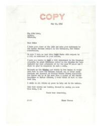 ["John Loco, a member of the Apache tribe in Oklahoma, wrote a letter to Senator Elmer Thomas requesting help in filing a separate claim for financial relief for the Apache's who were captured and made prisoners of war for 28 years. Senator Thomas agreed to cooperate and suggested contacting Senator Donnie Chaves, who represents New Mexico and is a member of the Senate Committee on Indian Affairs. A copy of the letter was also sent to Sam Houser, another member of the Apache tribe in Oklahoma."]