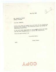 ["The text is a letter from Emmett M. Ishmall to Senator Thomas regarding the conditions on the Navajo Reservation, including issues such as lack of voting rights, low wages, poor living conditions, and inadequate education and healthcare facilities. Ishmall urges action to address these problems and improve the lives of the Navaho Indians."]