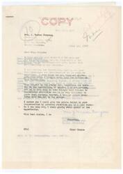 ["The Tuesday Morning Forum, a study club in Tulsa, Oklahoma, received a letter containing serious allegations about communist activities on the Navajo Reservation in Arizona. The club sent a copy of the letter to Senator Elmer Thomas for investigation. Senator Thomas acknowledged receipt of the letter and assured that it will be addressed promptly."]