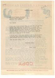 ["The text is a letter discussing plans for the American Indian Exposition in Oklahoma, including the need for funds and entertainment, and an invitation for Senator Elmer Thomas to attend. The letter also mentions support from Congressman Jed Johnson and Governor Kerr for federal and state funds for the event."]