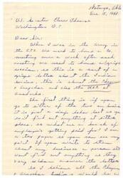 ["The document is written by W.T. Blackwolf to United States historian Elmer Thomas in 1948, discussing the issues faced by Native Americans due to restrictions placed on them by government agencies. Blackwolf believes that abolishing these agencies and lifting restrictions would benefit the Native American community and reduce the burden on the Federal budget. He argues that these restrictions hinder the ability of young and middle-aged Native Americans to compete with the white race and suggests that they should be treated equally to the African American community."]