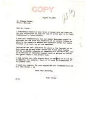 ["Alpheus Varner wrote to United States Senator Elmer Thomas and Commissioner of Indian Affairs Dillon S. Myer expressing frustration with the inefficiency of the Indian Department in approving leases for Native American lands. Varner suggested abolishing the department and allowing Native Americans to manage their own lands. He highlighted delays in approval processes and the negative impact on land value due to delays. Varner also raised concerns about potential bribery if lessees were allowed to pay for the expenses of the Probate Attorney. Senator Thomas acknowledged Varner's suggestions but expressed doubts about the feasibility of abolishing the Indian Department at the present time."]