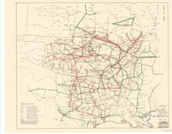["Create a concise and logical summary using the title from the TITLE column and the text in the summary. The title is Coverage Map by Southwestern Power Administration. This map illustrates existing power lines and proposed S.P.A. lines. Dimensions: Not specified."]