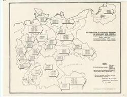["Population Map: This map, created by the Operational Analysis Section of the D.P.R. & W. Branch, G.5, includes an annotation indicating it was prepared by UNRRA personnel attached to SHAEF, covering the period from November 29 to December 14.  Dimensions: Not specified."]