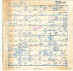 ["A site map created by Midcontinent Abstract Maps and Franklin Grizzle, depicting an airfield near U.S. Government Judgement, E.W. Hummell, and Moore. Dimensions: not specified."]