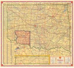 ["Create a concise and logical summary using the title Road map by Shell Corporation and the text A portion of Western Oklahoma, including the Wichita Wildlife Refuge, is marked.  Summary: Shell Corporation's road map highlights a section of Western Oklahoma, including the Wichita Wildlife Refuge.  Dimensions: 5.3 x 4 (based on ID inference)."]