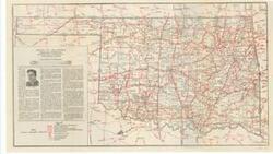["Create a concise and logical summary: This transportation map, produced by the State of Oklahoma Department of Highways, illustrates the condition and improvements of the state highway system and is separated from materials related to the 71st Congress and Oklahoma Politics, which include 2 maps. Dimensions: 5.3 x 4 inches (based on ID inference)."]