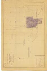 ["Boundary Map by the War Department Construction Division, featuring annotations on right-of-way for railroad companies. Dimensions: 26 5/8 x 41 1/2."]