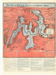 ["Tourist map by Durant Daily Democrat: This map, created by the Durant Daily Democrat, illustrates the dam under construction in a clear and informative manner.  Dimensions: Not specified."]