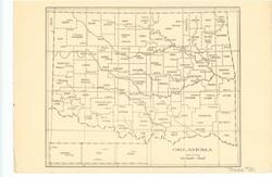 ["This map features the county seats for each county in Oklahoma. Dimensions: 8 x 12."]