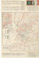 ["Transit map: A comprehensive guide to the streetcar and bus lines in Washington, D.C., featuring detailed bus routes and fares. Dimensions: 26 x 37."]