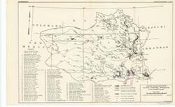 ["Hydrologic Map by the War Department, Army Corps of Engineers: This map illustrates completed, ongoing, and planned reservoirs, levees, and dams, including projects under investigation, with some cities hand-annotated and sourced from the 81st Congress Legislative Appropriations for Interior in 1950. Dimensions: 10 3/8 x 17."]