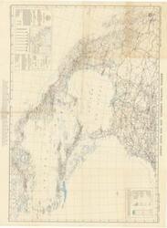 ["Create a concise and logical summary using the title from the TITLE column and the text in the summary.  The Geographical, Hydrologic, and Transportation Map by the American Geographical Society of New York illustrates key features such as boundaries, highways, railways, rivers, airports, and townships. Dimensions: 36 x 46."]