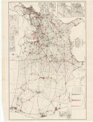 ["Coverage map by American Map Company, depicting city populations, cities with airports, and requested airline stops. Dimensions: Not specified."]