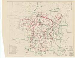 ["Create a concise and logical summary using the title from the TITLE column and the text in the summary. This coverage map, titled Coverage map by the U.S. Department of the Interior, is part of a 20-year development plan and illustrates existing and proposed power lines. Dimensions: Not specified."]