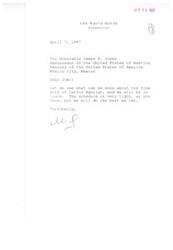 ["The White House is responding to a letter from Ambassador James R. Jones regarding the work of Carlos Aguilar. They acknowledge that the schedule is tight but will do their best to address the issue."]