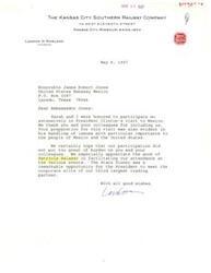 ["The chairman of the Kansas City Southern Railway Company, Landon H. Rowland, thanks Ambassador James Robert Jones for including him and his wife in President Clinton's visit to Mexico. He expresses gratitude for the preparation and handling of important issues during the visit. Rowland also appreciates the work of Patricia Salazar in facilitating their attendance at various events, particularly the State Dinner."]