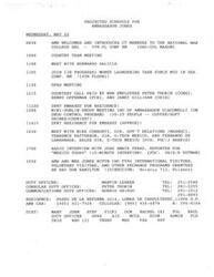 ["Ambassador Jones has a busy schedule on Wednesday, May 22, including welcoming and introducing Country Team members, attending meetings, meeting with various individuals, participating in a radio interview, and hosting a reception for international visitors. The schedule also includes a \"Mini-Dublin Group\" meeting at the residence with approximately 20-25 attendees from various embassies. Additionally, there is a briefing on the National War College's visit to Mexico from May 21-24, 1996."]