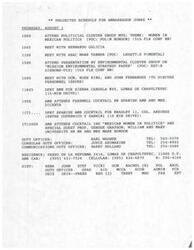 ["The projected schedule for Ambassador Jones on August 1 includes attending a political cluster group meeting on women in Mexican politics, meeting with various officials, attending an environmental strategy presentation, and attending several events in the evening. The schedule also includes details about duty officers and contact information. Additionally, there is information about inviting women politicians to discuss the role of women in Mexican politics and a briefing on the mission environmental strategy paper."]