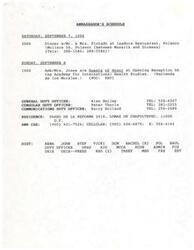 ["The document includes the schedule of an ambassador, details about a visit to an opening reception, contact information for duty officers, and a request for program dates for Andres Manuel \"Lopez\" Obrador. It also provides information about Lopez Obrador's background, positions, and interests in politics and economics."]