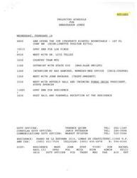 ["Ambassador Jones has a busy schedule on Wednesday, February 14, including opening an intellectual property rights roundtable, meeting with various officials, giving an interview, and hosting a reception at the residence. The embassy has been working with the Mexican government to address intellectual property issues, including piracy and trademark infringement. The United States proposed forming a bilateral working group to address enforcement issues, and embassy representatives are meeting with local United States firms to discuss their concerns. The embassy is committed to addressing intellectual property rights protection."]