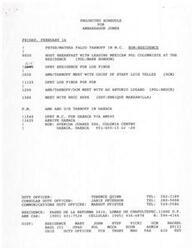 ["Ambassador Jones has a busy schedule on Friday, February 16, starting with hosting breakfast for leading Mexican political columnists at the residence. This is followed by meetings with various officials and representatives, including the Chief of Staff, the Attorney General, and BECC representatives. In the afternoon, the Ambassador and U/S Tarnoff will be in Oaxaca. There is also a request for a meeting with Mr. Ignacio Garza, the US State Government Representative to the BECC Board of Directors. Mr. Garza's background and professional associations are also provided in The document."]