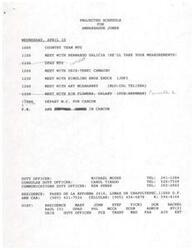 ["Ambassador Jones has a busy schedule on Wednesday, April 10, including meetings with various individuals and organizations. He is also scheduled to depart for Cancun in the evening. A request for a meeting with Ambassador Jones regarding helicopter sales is also included in The document."]