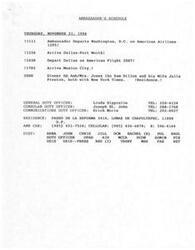 ["The document outlines the schedule and duties of the United States Ambassador to Mexico, including a dinner with journalists from the New York Times. It also discusses potential interview questions and themes for the Ambassador, as well as news summaries from Mexican media on topics such as democracy funding, antinarcotics cooperation, and United States helicopters being transferred to Mexico. Additionally, it mentions comments made by Ambassador James Jones on the Mexican economy."]