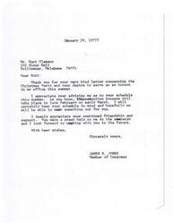 ["Kurt Glassco expresses his gratitude for being invited to a Christmas party and expresses his desire to serve as an intern in Congressman James R. Jones' office during the summer. He informs the Congressman that he can only participate in August due to his schedule. Congressman Jones appreciates Kurt's support and hopes to work something out for him."]