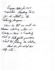 ["The document is from Tad Doering to James R. Jones expressing interest in the summer internship program in his office. Tad has enrolled at Bethany College and is interested in gaining practical political experience. He mentions his previous work in campaigns and expresses his eagerness to further his interest in government."]