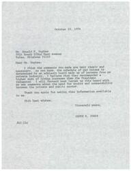 ["Mr. Jones is responding to Mr. Hughes' comments about pay raises, noting that they are timely and necessary. He mentions that the schedule of pay raises is determined by an advisory board and that he will forward Mr. Hughes' letter to the board with his own comments. Mr. Jones thanks Mr. Hughes for the information and expresses his best wishes."]