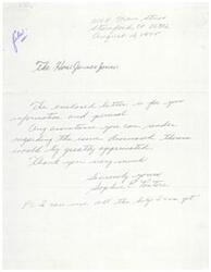 ["Sophie E. Pastore is writing to Chief Justice Warren Burger to discuss her federal income tax return and the category of \"Unmarried Head of Household.\" She explains that she lives alone, pays all expenses of her home, and believes she should qualify as a head of household. She questions the fairness and justification of the current tax law regarding this category. She asks for the Chief Justice's opinion on the matter and expresses her concerns about the economic burden placed on single working persons."]