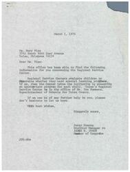 ["The document provides information to Ms. Mary Vise about the Regional Service Center, which evaluates children for special learning problems and prescribes appropriate programs. The Center is located in the office of Mr. Tom Summers, Superintendent of Schools for Tulsa County. The sender, Jerry Conrey, offers further assistance if needed."]