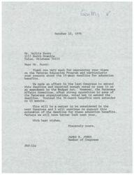 ["Mr. Hollis Scott expressed concern about the 10-year deadline for Veteran Education Program benefits. Although an effort was made in Congress to extend the deadline, it was not successful. The benefits were extended from 36 to 45 months instead. The issue will be considered in the next Congress, with the sender pledging continued support for extending the deadline."]