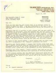 ["The document is a response to a previous communication about House Bill 5900. The writer expresses concern about the potential impact of the bill on the construction industry, particularly in relation to subcontracting services. The writer urges further study of the bill and questions the validity of certain comments made by the recipient."]